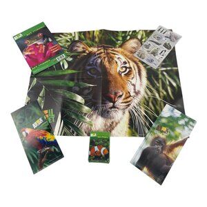 Primary Colors Animal Planet 7 Piece Activity Fun Case Stickers Poster Card Game